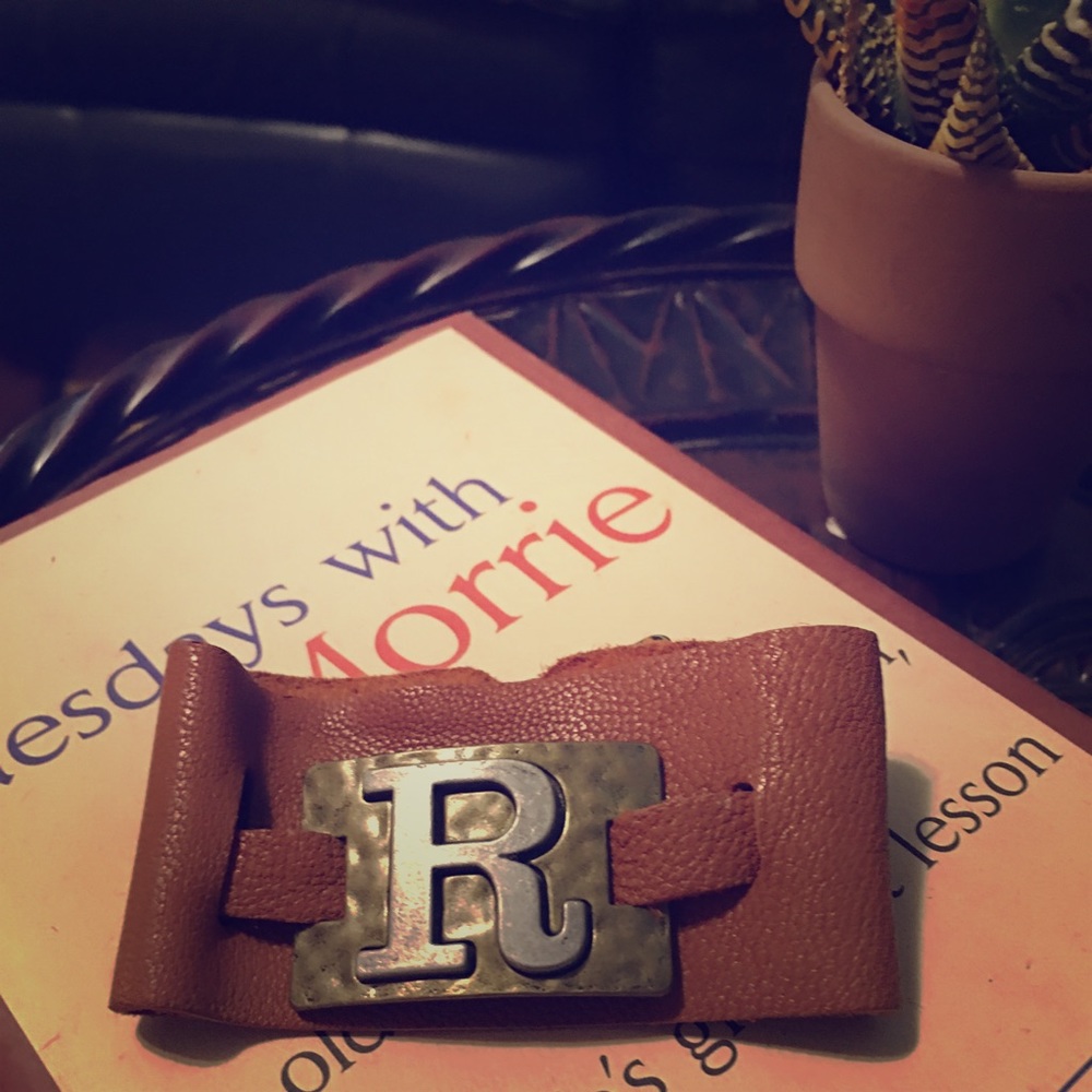 Soft Leather Letter R Bracelet